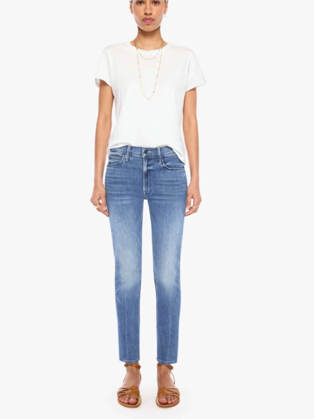 Mother The Mid Rise Dazzler Ankle Jeans, size 27, We The Animals